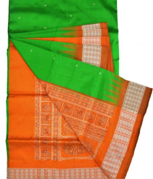 Bomkai Ikat Silk Saree